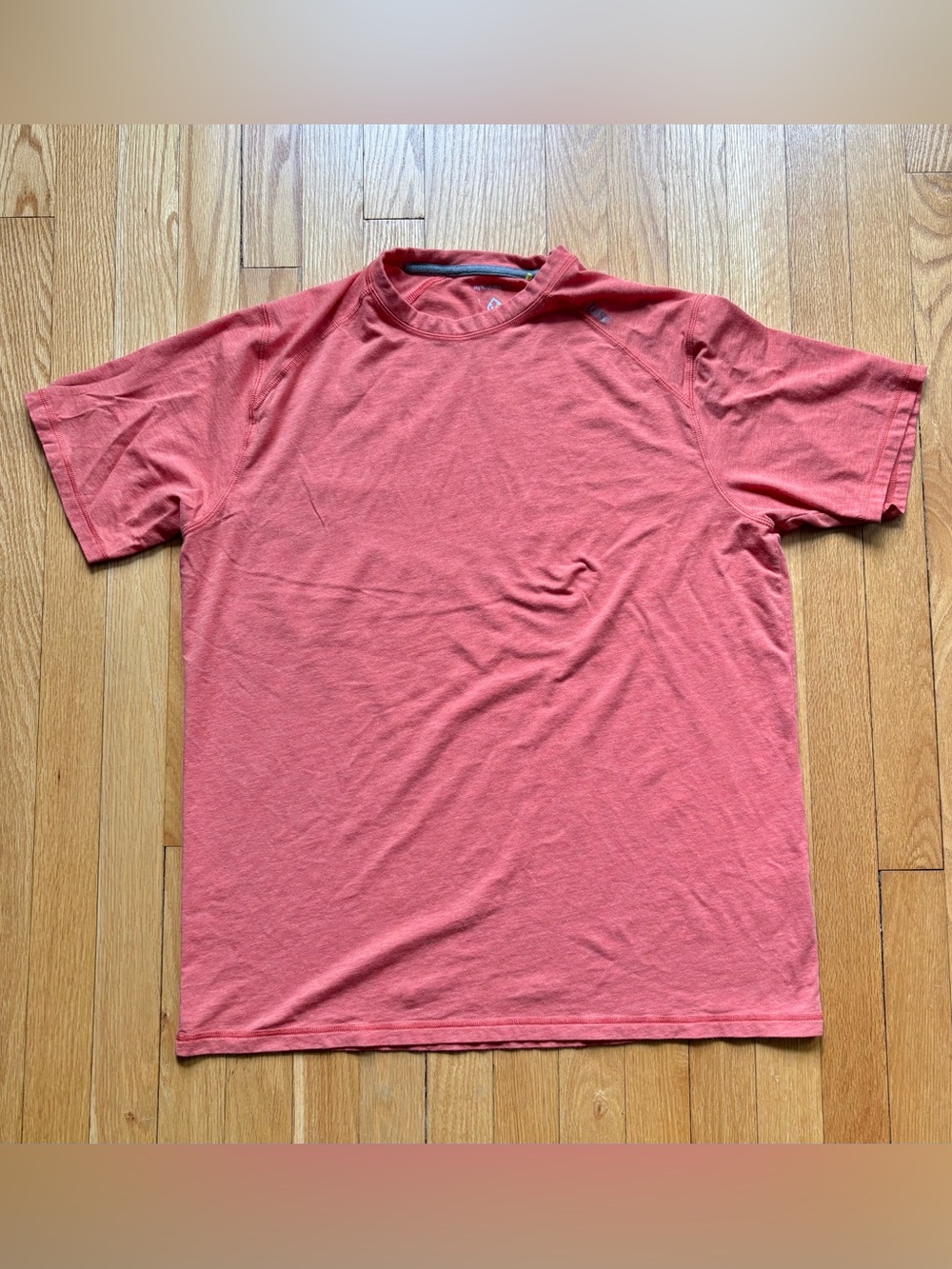 Tasc Bamboo Men’s My Tough Guy Crewneck Short Sleeve T-Shirt Large Orange Solid